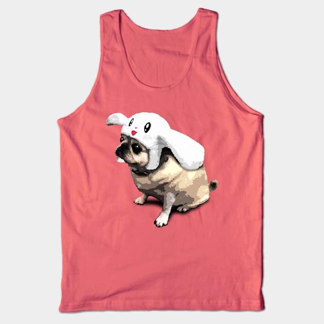 Bunny Pug Tank Top by robotface